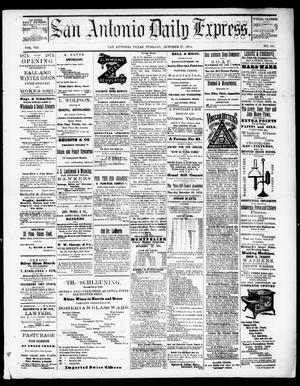 San Antonio Daily Express. (San Antonio, Tex.), Vol. 8, No. 165, Ed. 1 Tuesday, October 27, 1874