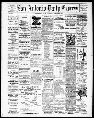 San Antonio Daily Express. (San Antonio, Tex.), Vol. 8, No. 166, Ed. 1 Wednesday, October 28, 1874