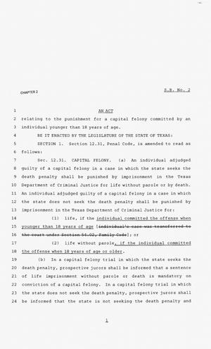 83rd Texas Legislature, Second Called Session, Senate Bill 2