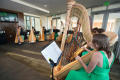 Photograph: [Harpists at Salute to Faculty Excellence event]