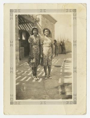 Primary view of object titled '[Lidia and Delila at Balmorhea State Park]'.