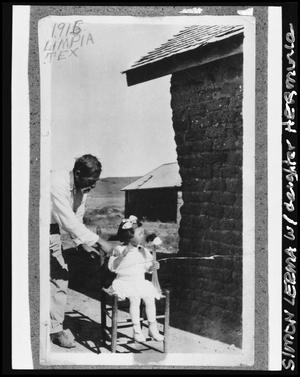 Primary view of object titled '[Simon Lerma with Daughter Herminia, 1915]'.