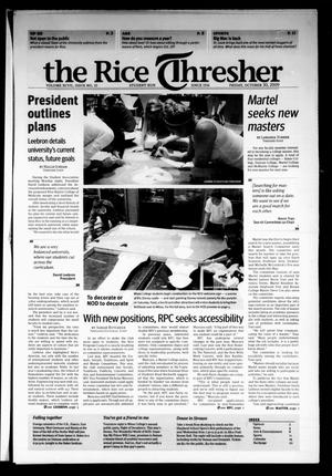 Primary view of object titled 'The Rice Thresher, Vol. 97, No. 10, Ed. 1 Friday, October 30, 2009'.