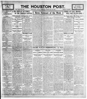 Primary view of object titled 'The Houston Post. (Houston, Tex.), Vol. 21, No. 348, Ed. 1 Monday, February 26, 1906'.