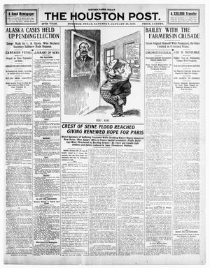 Primary view of object titled 'The Houston Post. (Houston, Tex.), Vol. 25TH YEAR, Ed. 1 Saturday, January 29, 1910'.
