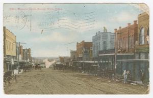 Primary view of object titled '[Postcard of the Mesquite Street]'.