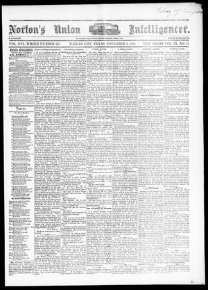 Norton's Union Intelligencer. (Dallas, Tex.), Vol. 9, No. 11, Ed. 1 Saturday, November 8, 1879