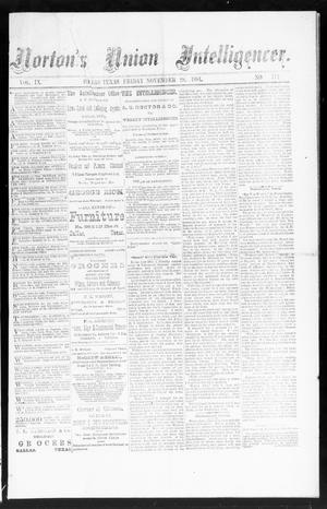 Norton's Union Intelligencer. (Dallas, Tex.), Vol. 9, No. 172, Ed. 1 Friday, November 28, 1884