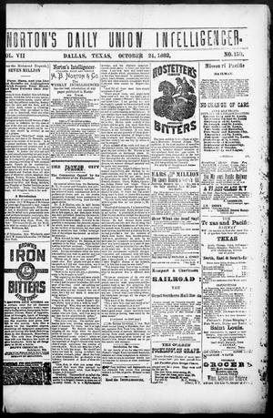 Norton's Daily Union Intelligencer. (Dallas, Tex.), Vol. 7, No. 150, Ed. 1 Tuesday, October 24, 1882