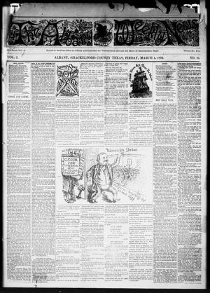 The Albany Weekly News (Albany, Tex.), Vol. 2, No. 10, Ed. 1 Friday, March 4, 1892
