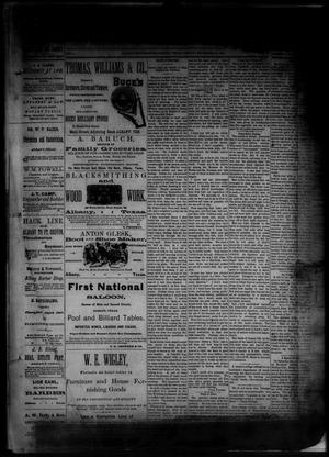 The Albany News. (Albany, Tex.), Vol. 1, No. [39], Ed. 1 Friday, November 21, 1884