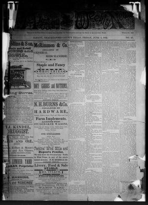 The Albany Weekly News (Albany, Tex.), Vol. [2], No. 23, Ed. 1 Friday, June 3, 1892