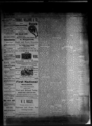 The Albany News. (Albany, Tex.), Vol. 1, No. 32, Ed. 1 Friday, October 3, 1884