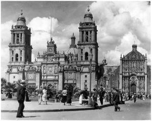 Front View of the Metropolitan Cathedral in Mexico City