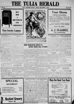 The Tulia Herald (Tulia, Tex), Vol. 13, No. 48, Ed. 1, Friday, December 1, 1922