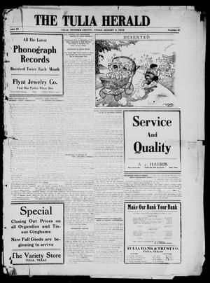 The Tulia Herald (Tulia, Tex), Vol. 13, No. 31, Ed. 1, Friday, August 4, 1922