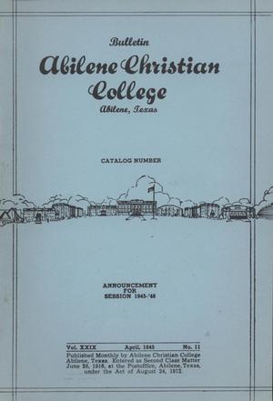 Primary view of Catalog of Abilene Christian College, 1945-1946