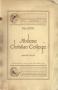 Book: Catalog of Abilene Christian College, 1922-1923