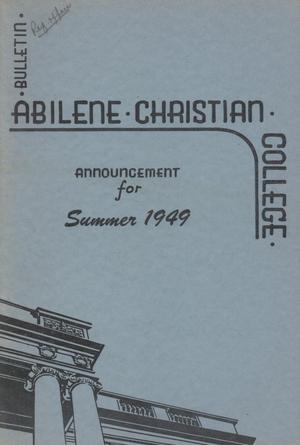 Catalog of Abilene Christian College, 1949
