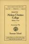 Book: Catalog of Abilene Christian College, 1933