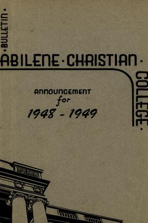 Catalog of Abilene Christian College, 1948-1949