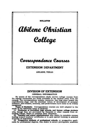 Primary view of Catalog of Abilene Christian College, [1947]