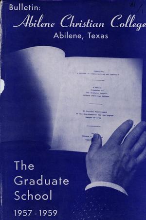 Catalog of Abilene Christian College, 1957-1959