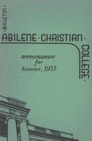 Primary view of Catalog of Abilene Christian College, 1955