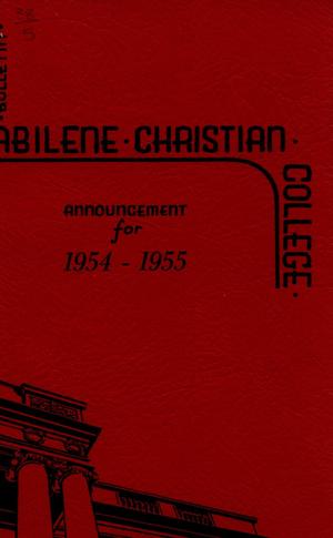 Primary view of Catalog of Abilene Christian College, 1954-1955