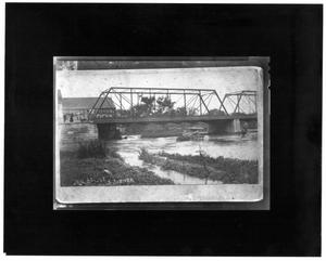 Primary view of object titled '[View of San Antonio River and Mill Bridge]'.