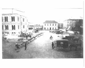 Primary view of object titled '[Life and Construction on Military Plaza]'.