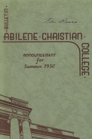 Catalog of Abilene Christian College, 1950