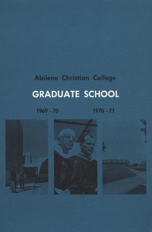 Primary view of Catalog of Abilene Christian College, 1969-1971