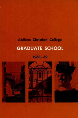 Primary view of object titled 'Catalog of Abilene Christian College, 1968-1969'.