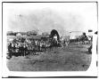 Photograph: [Mule freighter team leaving for Mexico]