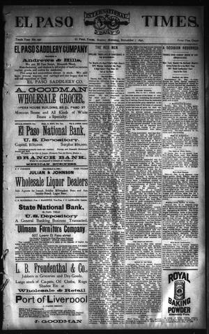 El Paso International Daily Times. (El Paso, Tex.), Vol. TENTH YEAR, No. 290, Ed. 1 Sunday, December 7, 1890
