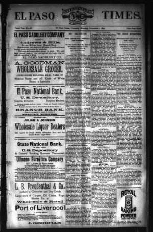 El Paso International Daily Times. (El Paso, Tex.), Vol. TENTH YEAR, No. 287, Ed. 1 Thursday, December 4, 1890