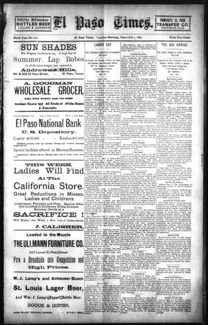 El Paso Times. (El Paso, Tex.), Vol. NINTH YEAR, No. 200, Ed. 1 Tuesday, September 3, 1889