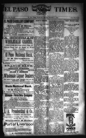 El Paso International Daily Times. (El Paso, Tex.), Vol. TENTH YEAR, No. 292, Ed. 1 Wednesday, December 10, 1890