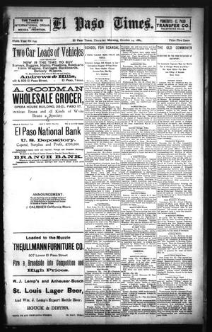 El Paso Times. (El Paso, Tex.), Vol. NINTH YEAR, No. 244, Ed. 1 Thursday, October 24, 1889