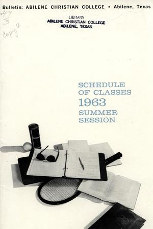 Primary view of object titled 'Catalog of Abilene Christian College, 1963'.