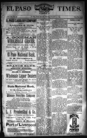 El Paso International Daily Times. (El Paso, Tex.), Vol. TENTH YEAR, No. 295, Ed. 1 Saturday, December 13, 1890