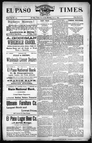 El Paso International Daily Times. (El Paso, Tex.), Vol. Tenth Year, No. 133, Ed. 1 Wednesday, June 4, 1890