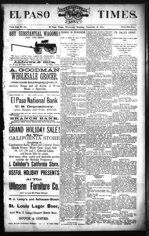 El Paso International Daily Times. (El Paso, Tex.), Vol. NINTH YEAR, No. 289, Ed. 1 Wednesday, December 18, 1889