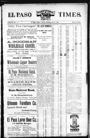 El Paso International Daily Times. (El Paso, Tex.), Vol. Tenth Year, No. 152, Ed. 1 Thursday, June 26, 1890