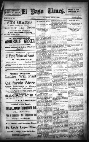 El Paso Times. (El Paso, Tex.), Vol. NINTH YEAR, No. 182, Ed. 1 Tuesday, August 13, 1889