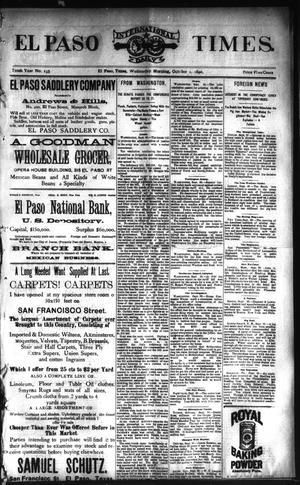 El Paso International Daily Times. (El Paso, Tex.), Vol. TENTH YEAR, No. 233, Ed. 1 Wednesday, October 1, 1890