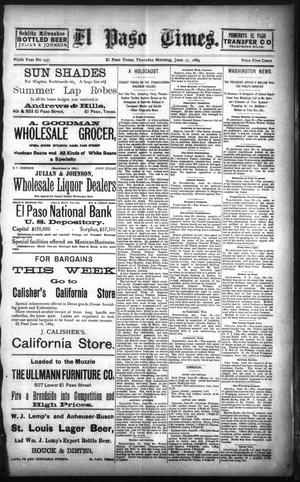 El Paso Times. (El Paso, Tex.), Vol. NINTH YEAR, No. 147, Ed. 1 Thursday, June 27, 1889