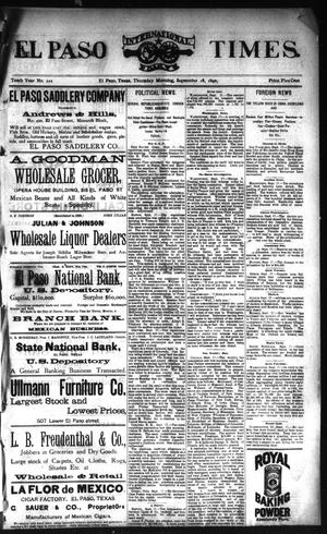 El Paso International Daily Times. (El Paso, Tex.), Vol. TENTH YEAR, No. 222, Ed. 1 Thursday, September 18, 1890