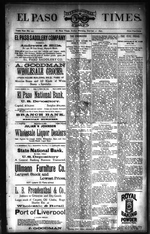 El Paso International Daily Times. (El Paso, Tex.), Vol. TENTH YEAR, No. 247, Ed. 1 Friday, October 17, 1890